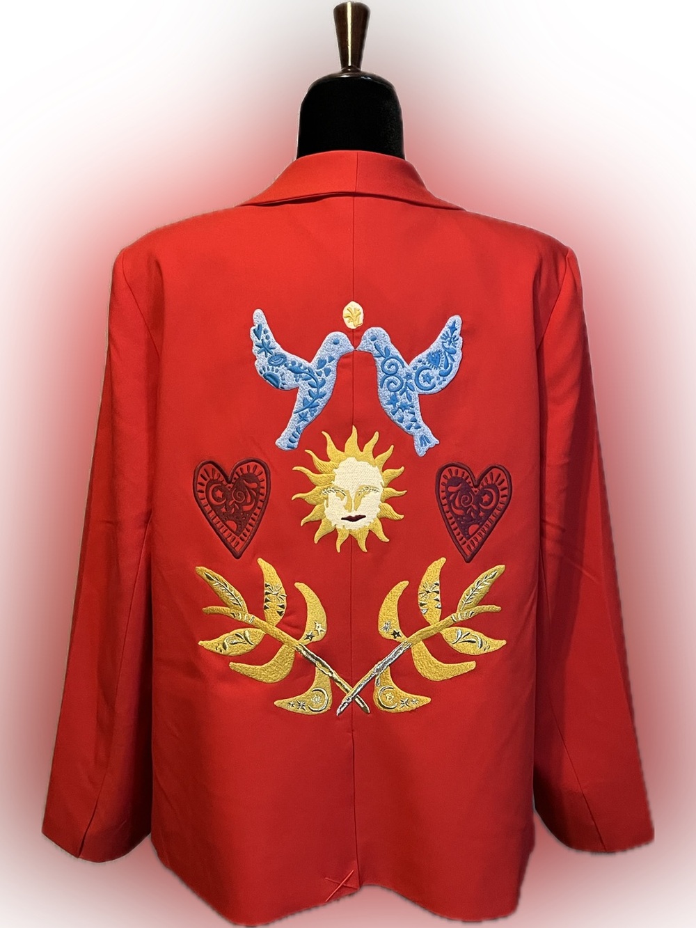 Never Fully Dressed Red Sundazed Romance Blazer size 12 - Picture 9 of 16